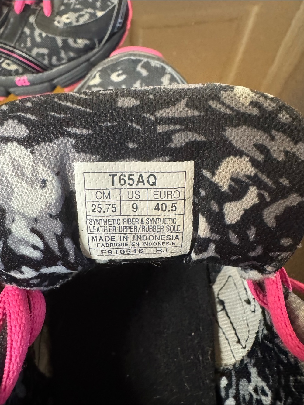 ASICS Black and Hot Pink Women's Athletic Running Shoes - Picture 5 of 5
